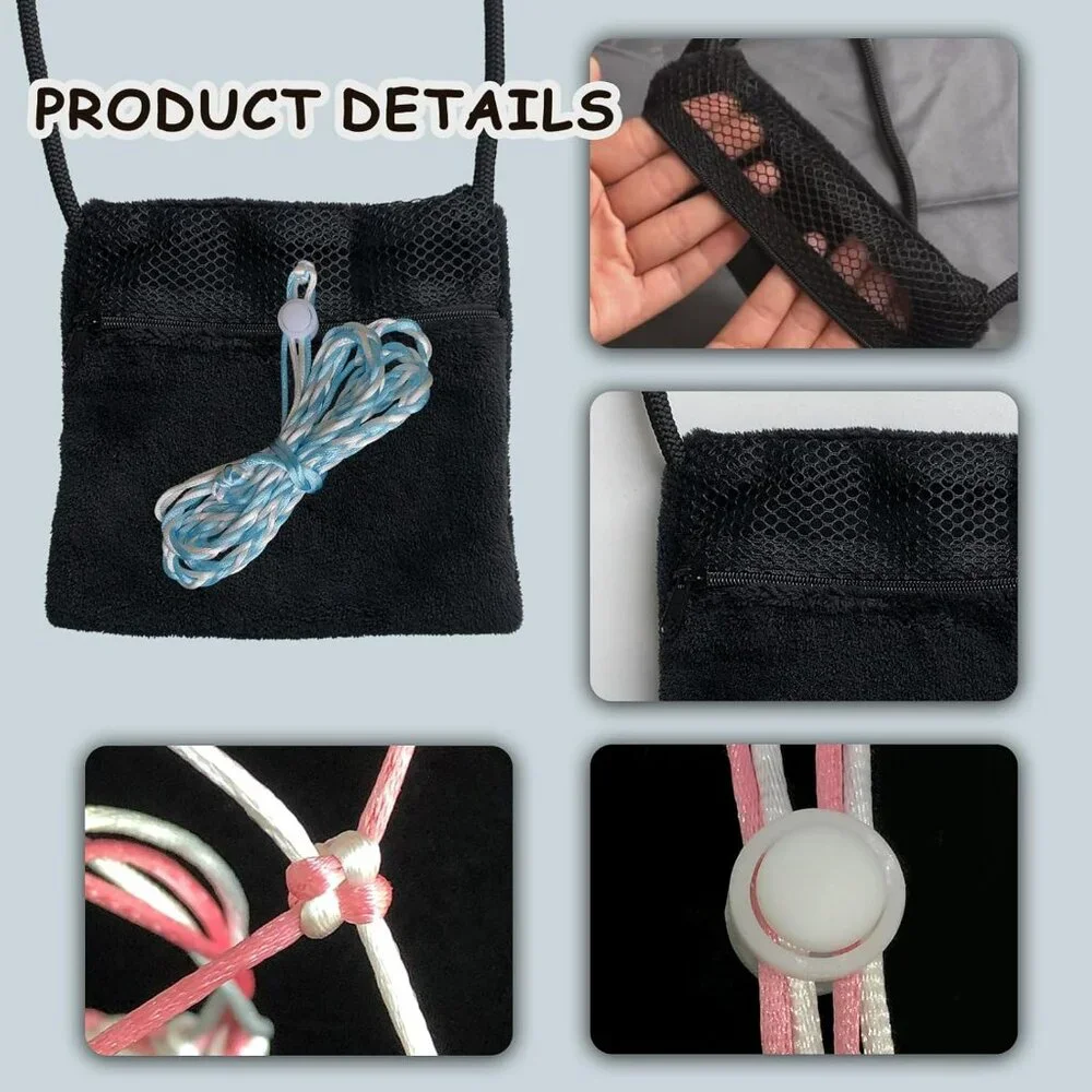 2 Pics Sugar Glider Pouch and 2 Pics Hamster Leash Small Animal Carry Pouch with